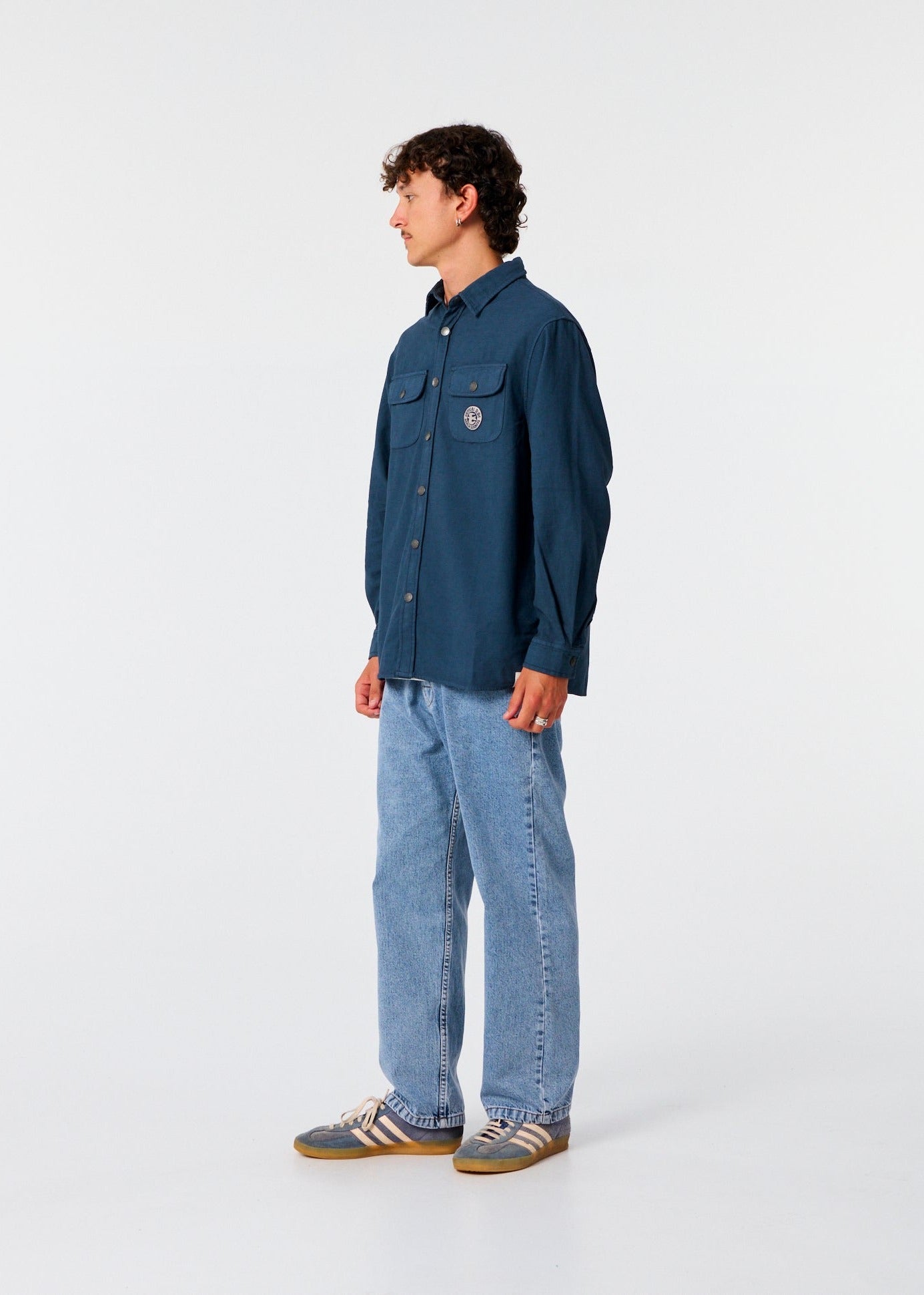 Sun Cured Overshirt - Worker Blue - photo 6