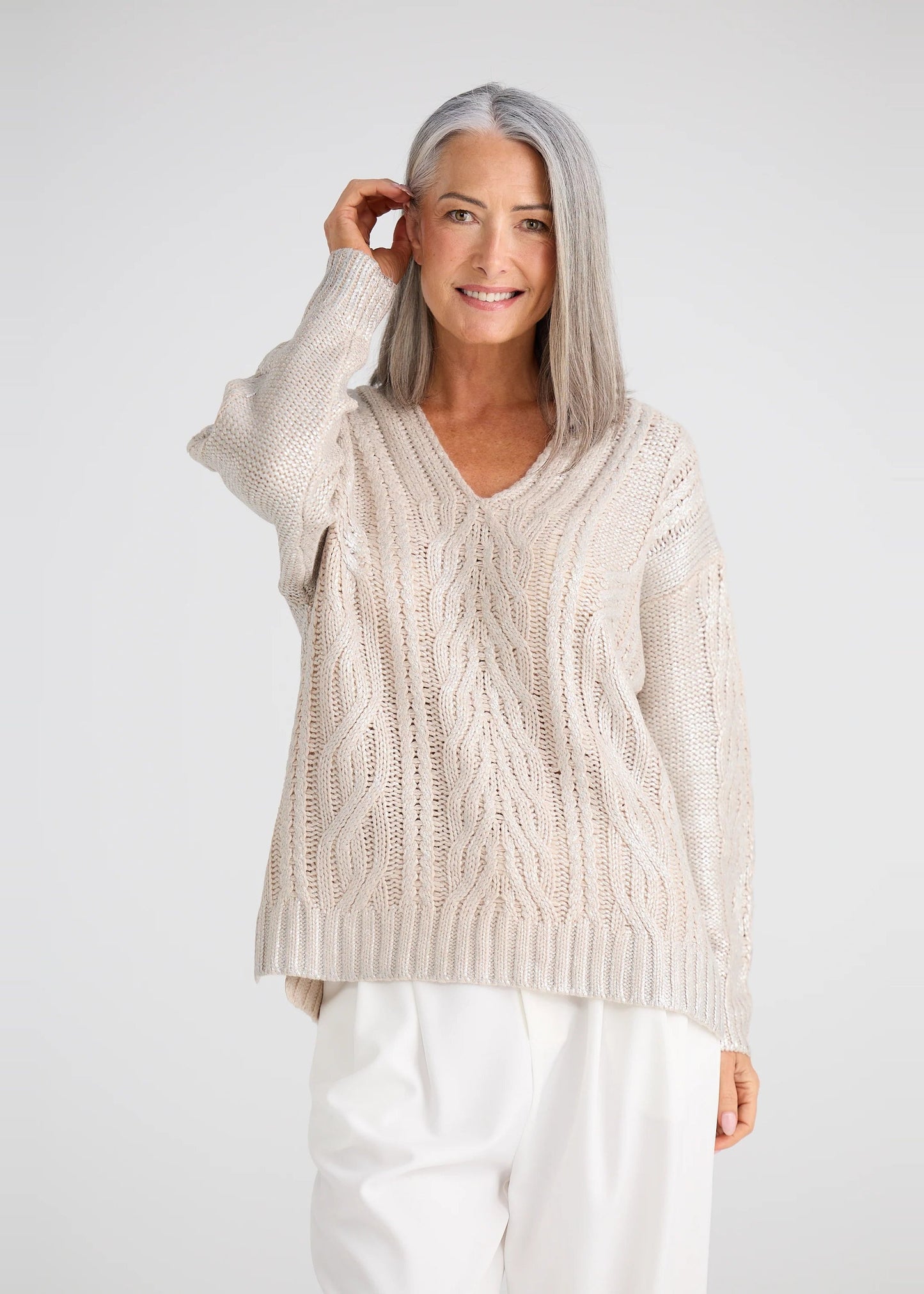 Satellite Knit - Sand Metallic