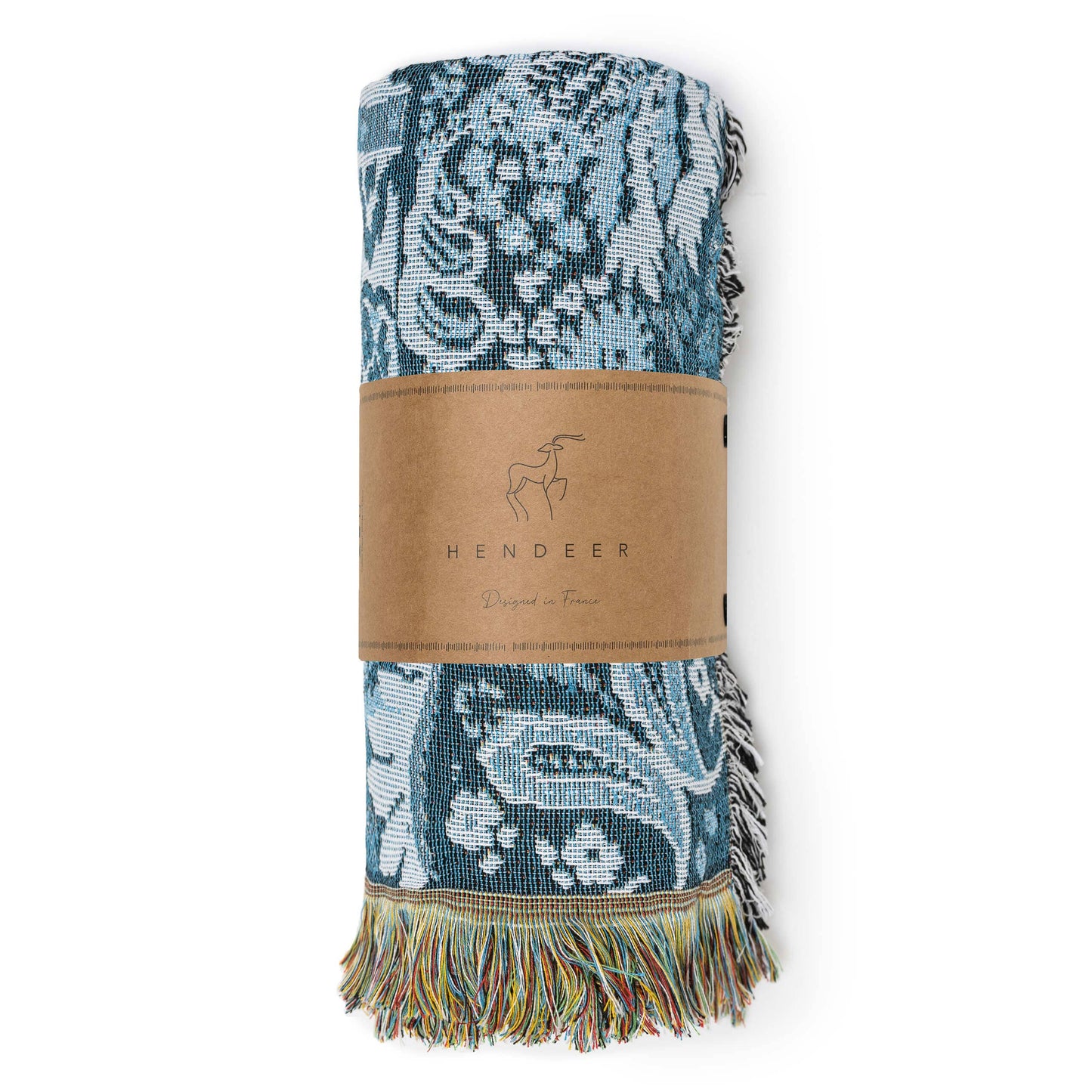 HENDEER - 'Yesterday' Woven Picnic Rug/Throw: Large 170x200cm