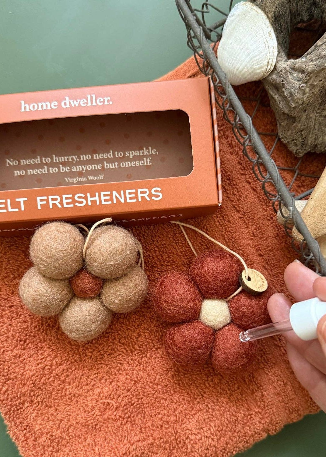 Home Dweller - Felt Flower Fresheners - Creamy Caramel