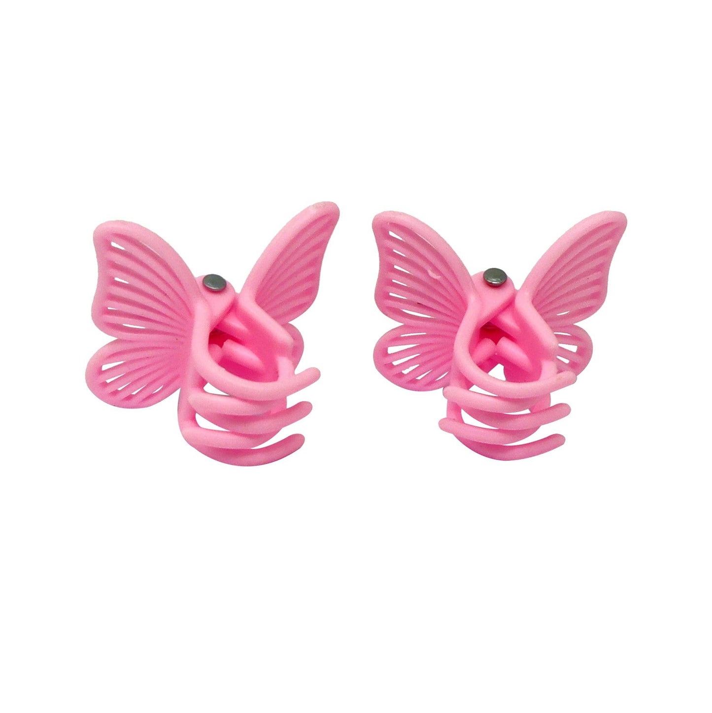 Pink Poppy - Butterfly Claw Hair Clips - (Pack Size: 6)