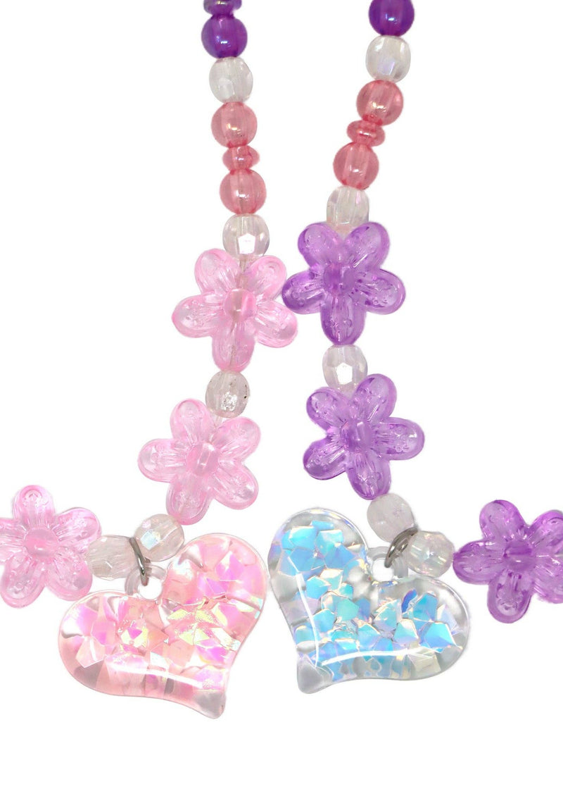 Pink Poppy - BFF Rainbow Heart Necklace Set