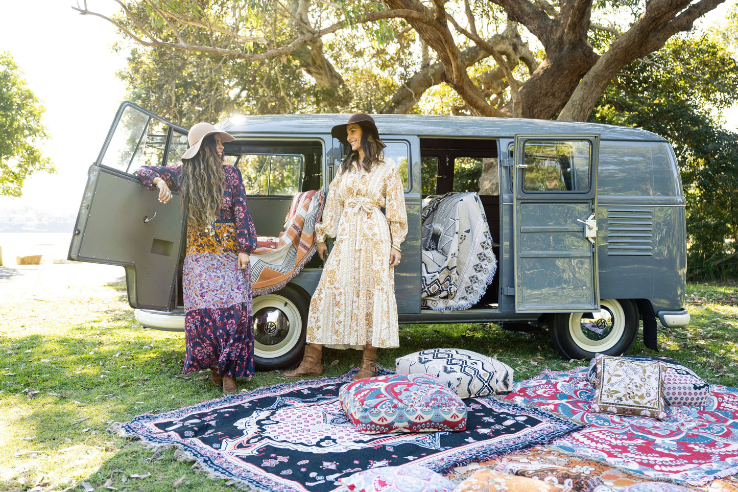 HENDEER - 'You'll Be Mine' Woven Picnic Rug/Throw: Large 170x200cm