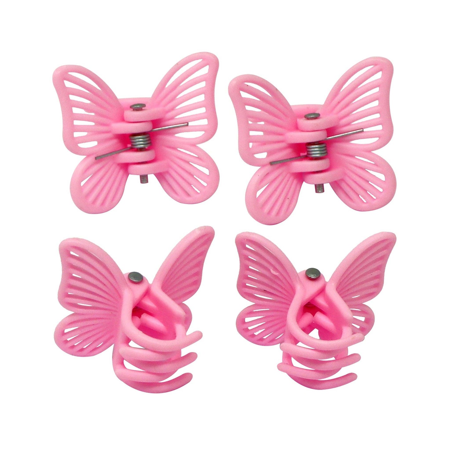 Pink Poppy - Butterfly Claw Hair Clips - (Pack Size: 6)