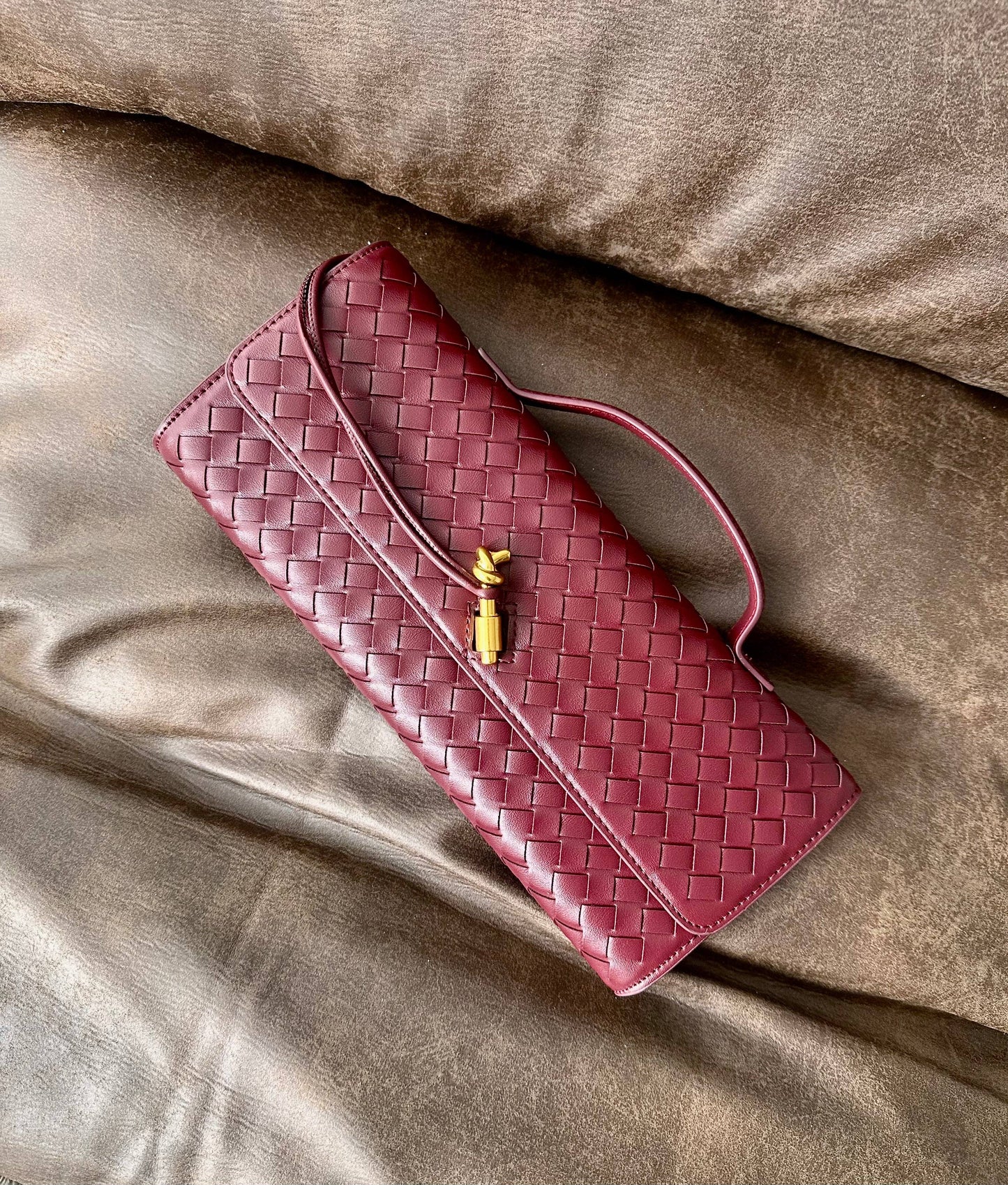 Angels Whisper Accessories - Paloma Clutch Bag in Wine