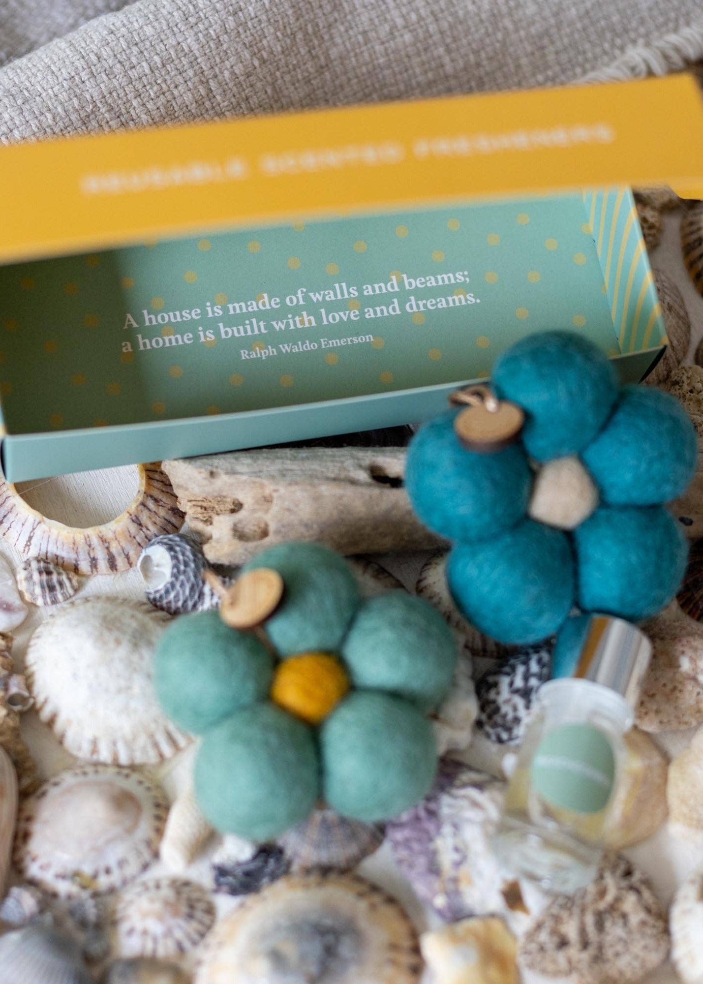 Felt Flower Fresheners - Beachcomber