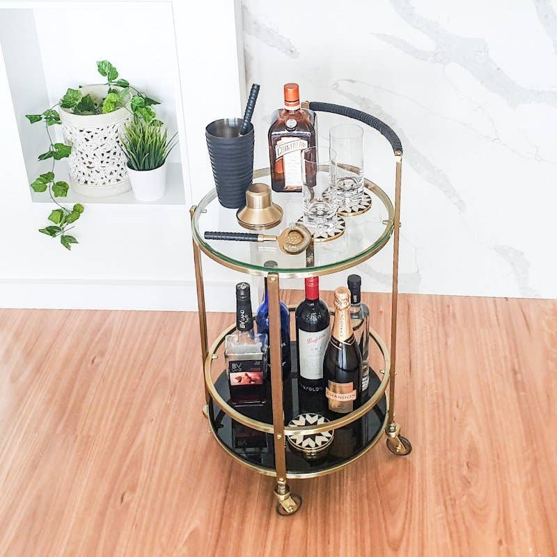 CLINQ - Brass Bar Cart
