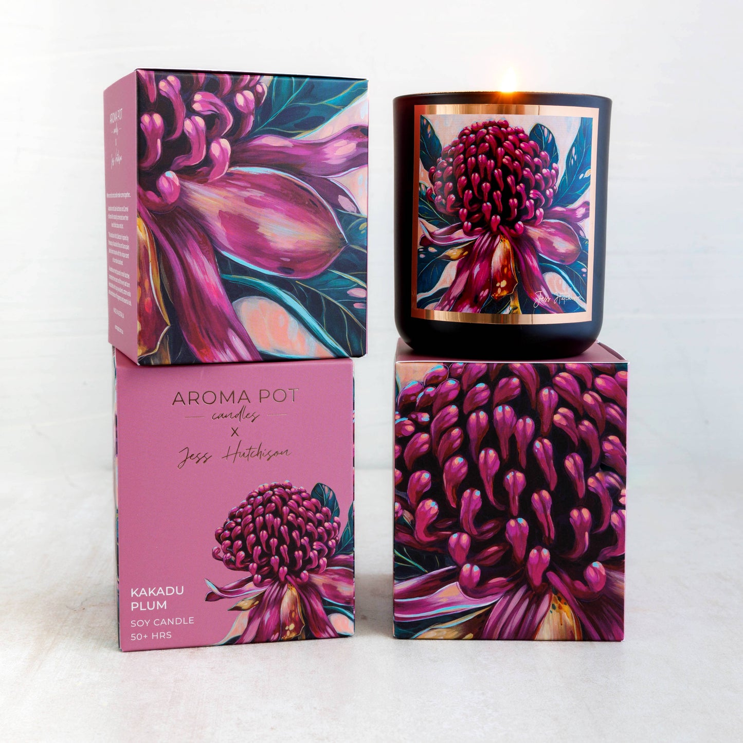 Aroma Pot - 50+hrs Australian artist soy candle - Kakadu plum