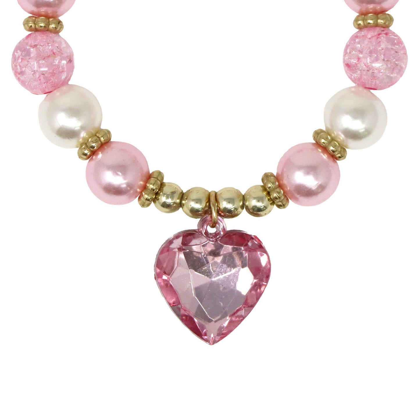 Pink Poppy - Dance Pearl Heart Necklace and Bracelet Set