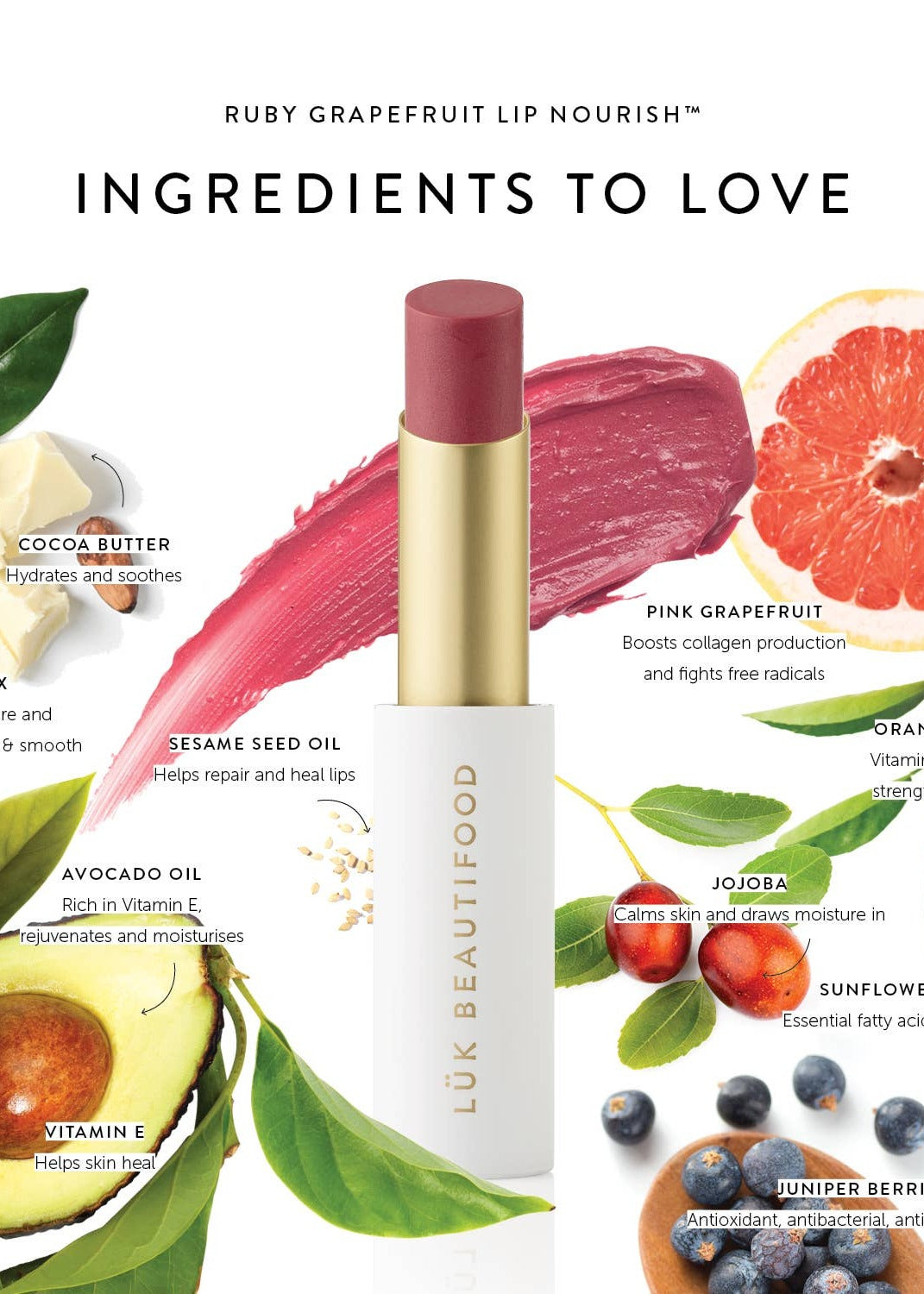 Lip Nourish Lipstick - Ruby Grapefruit