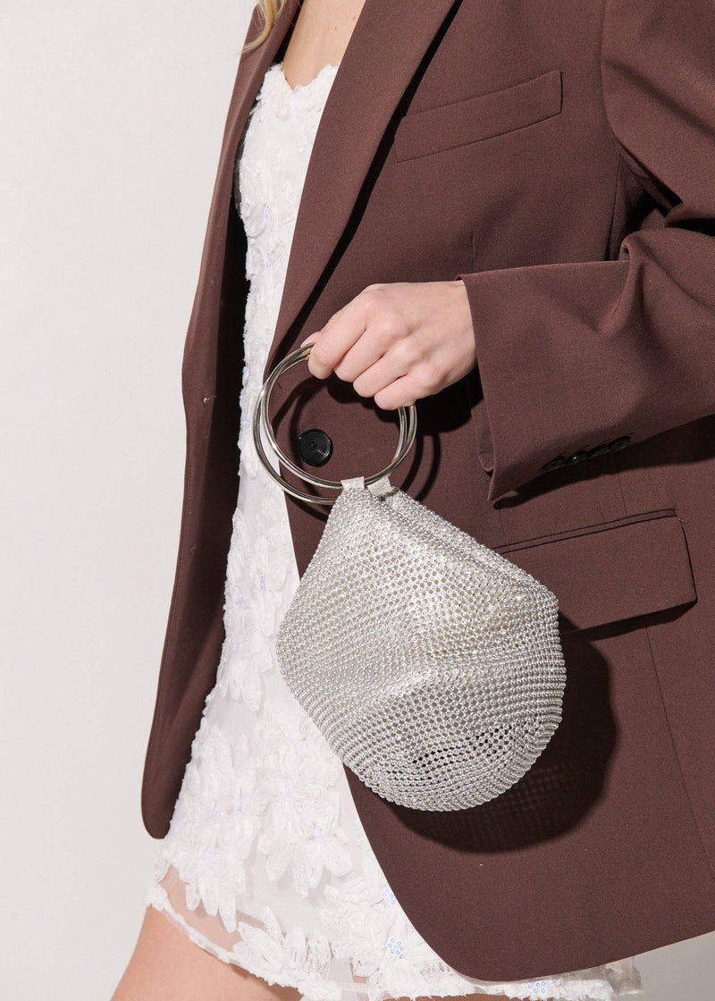 Angels Whisper Accessories - Jada Glomesh Evening Bag in Silver
