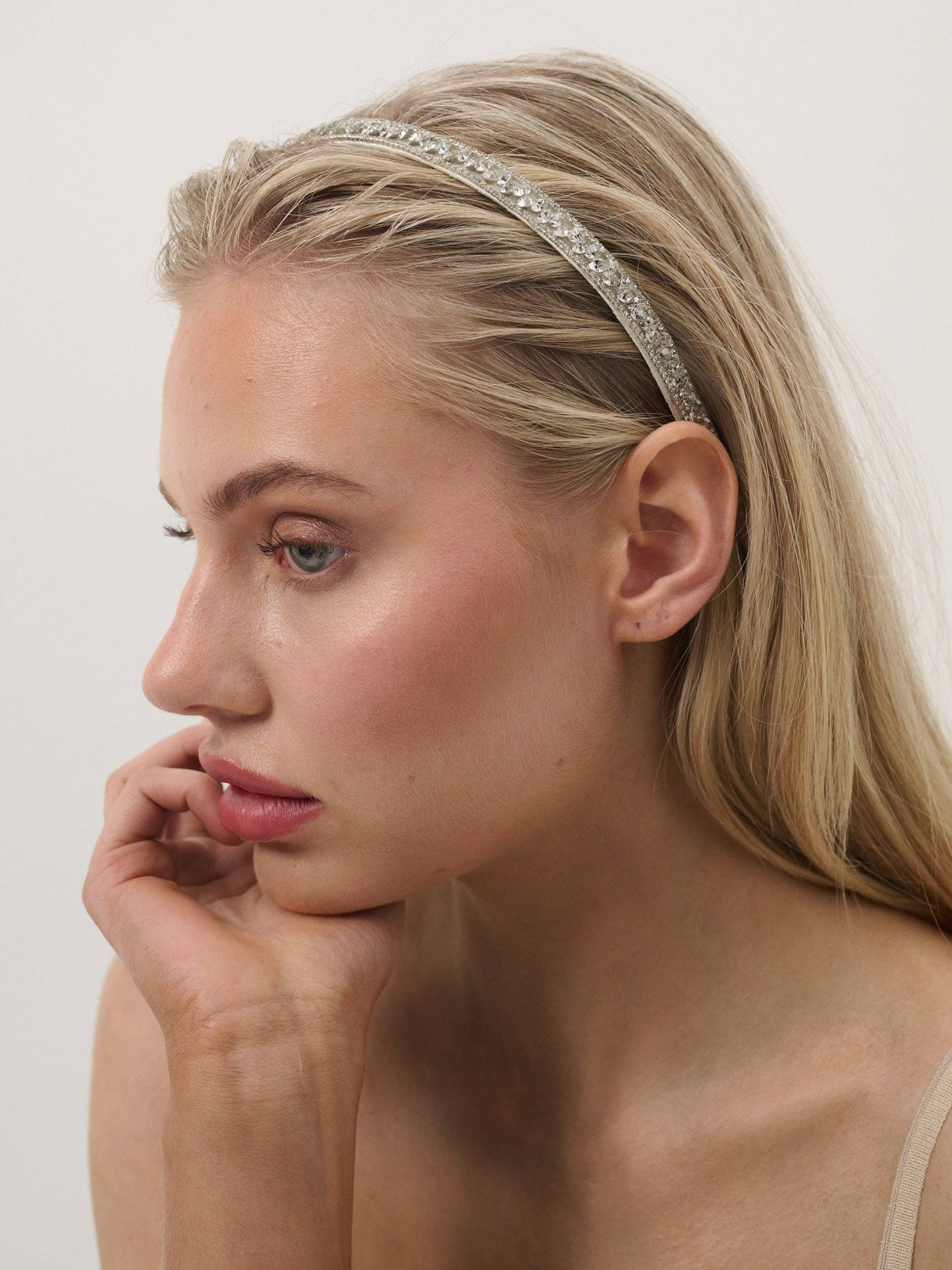 Angels Whisper Accessories - Olivia Silver Crystal Statement Headband