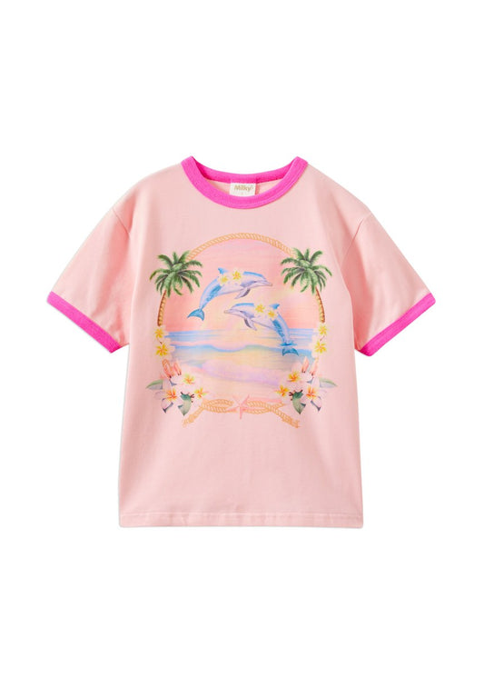 Dolphins Tee - Pink