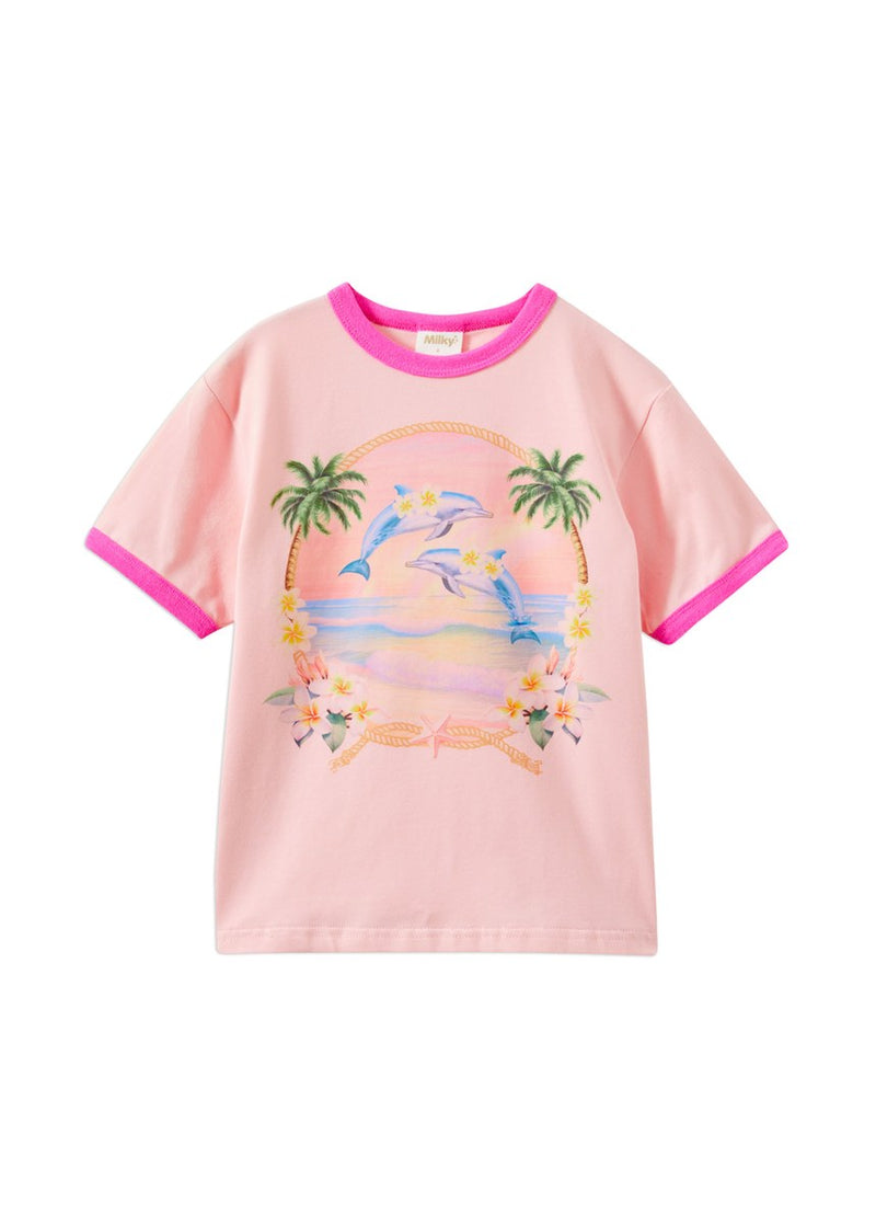 Dolphins Tee - Pink