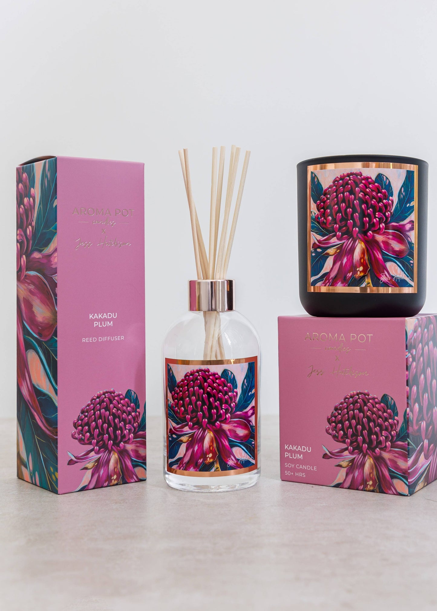 Aroma Pot - 50+hrs Australian artist soy candle - Kakadu plum