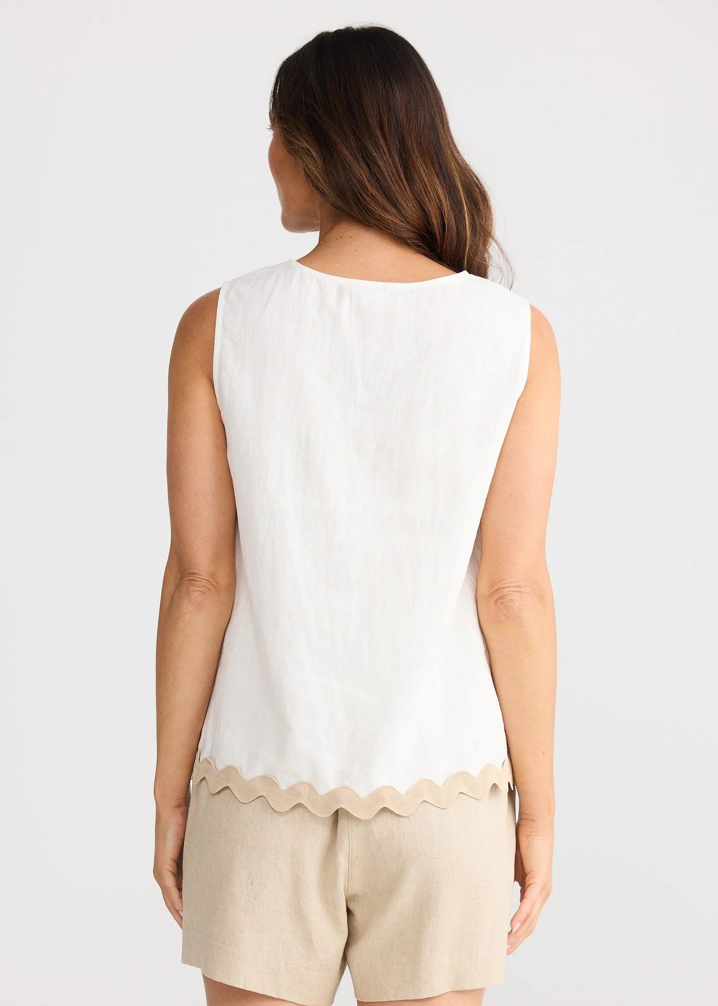 Izzy Ric Rac Top - Off White