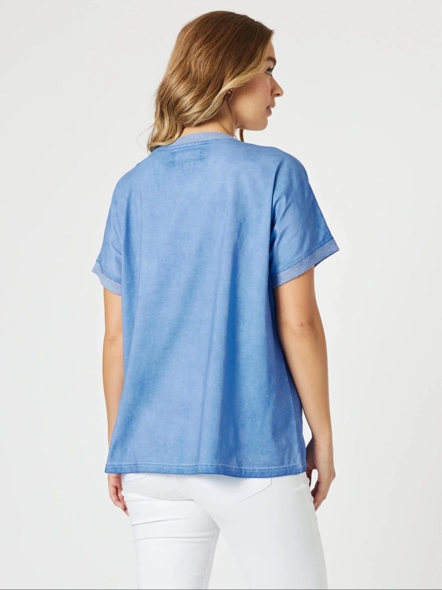 Sienna Top - Washed Blue