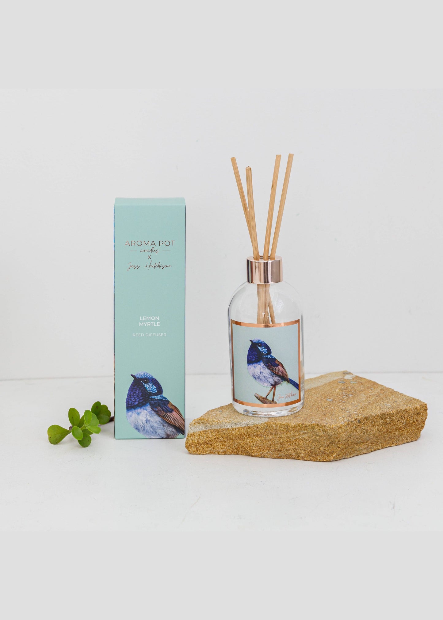 Aroma Pot - 200ml Australian artist reed diffuser - lemon myrtle