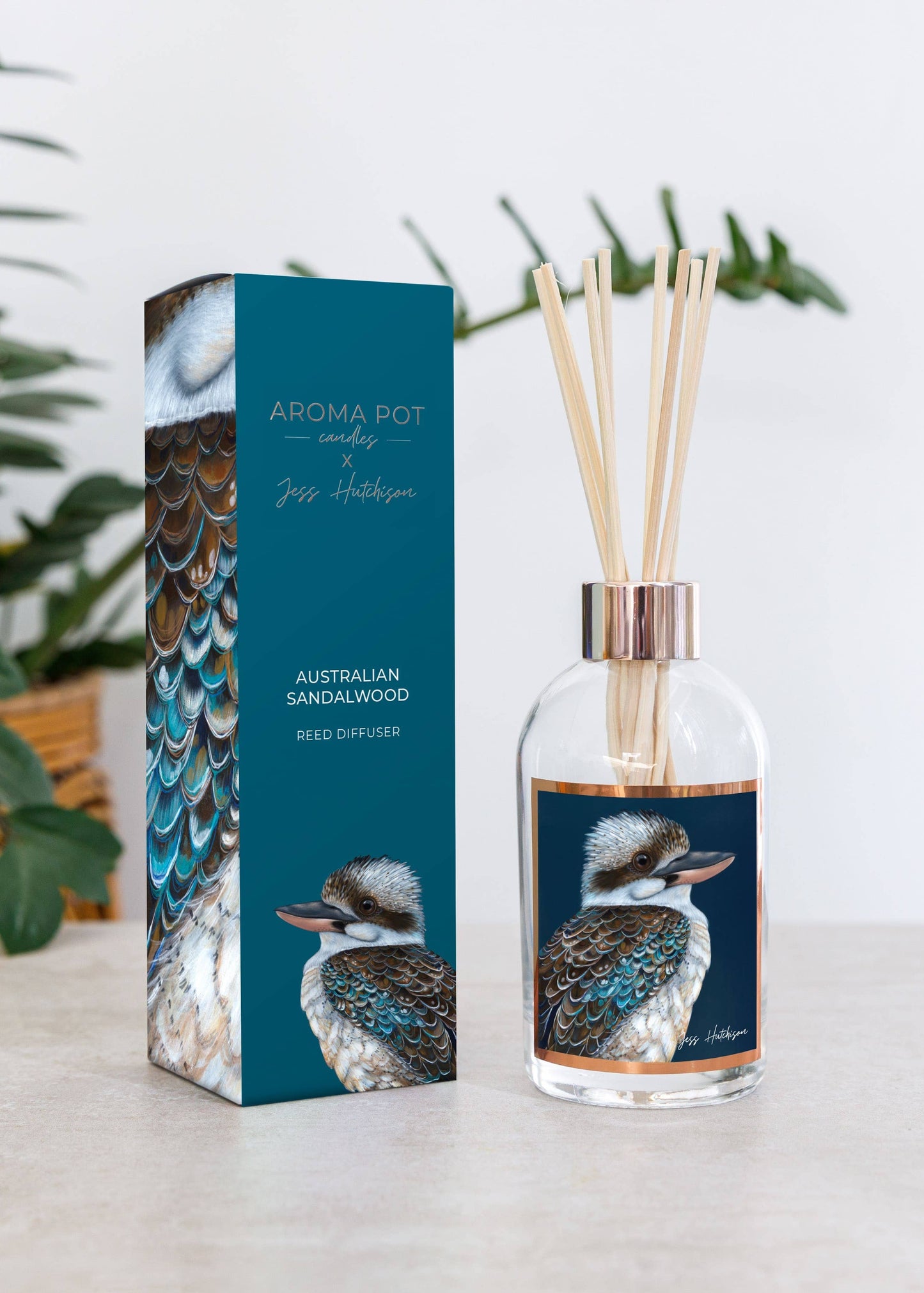 Aroma Pot - 200ml Australian artist reed diffuser -Australian Sandalwood