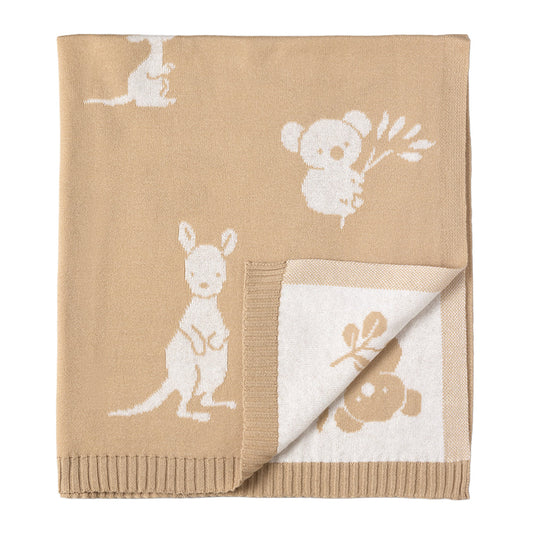 Cotton Knit Baby Blanket - Australiana
