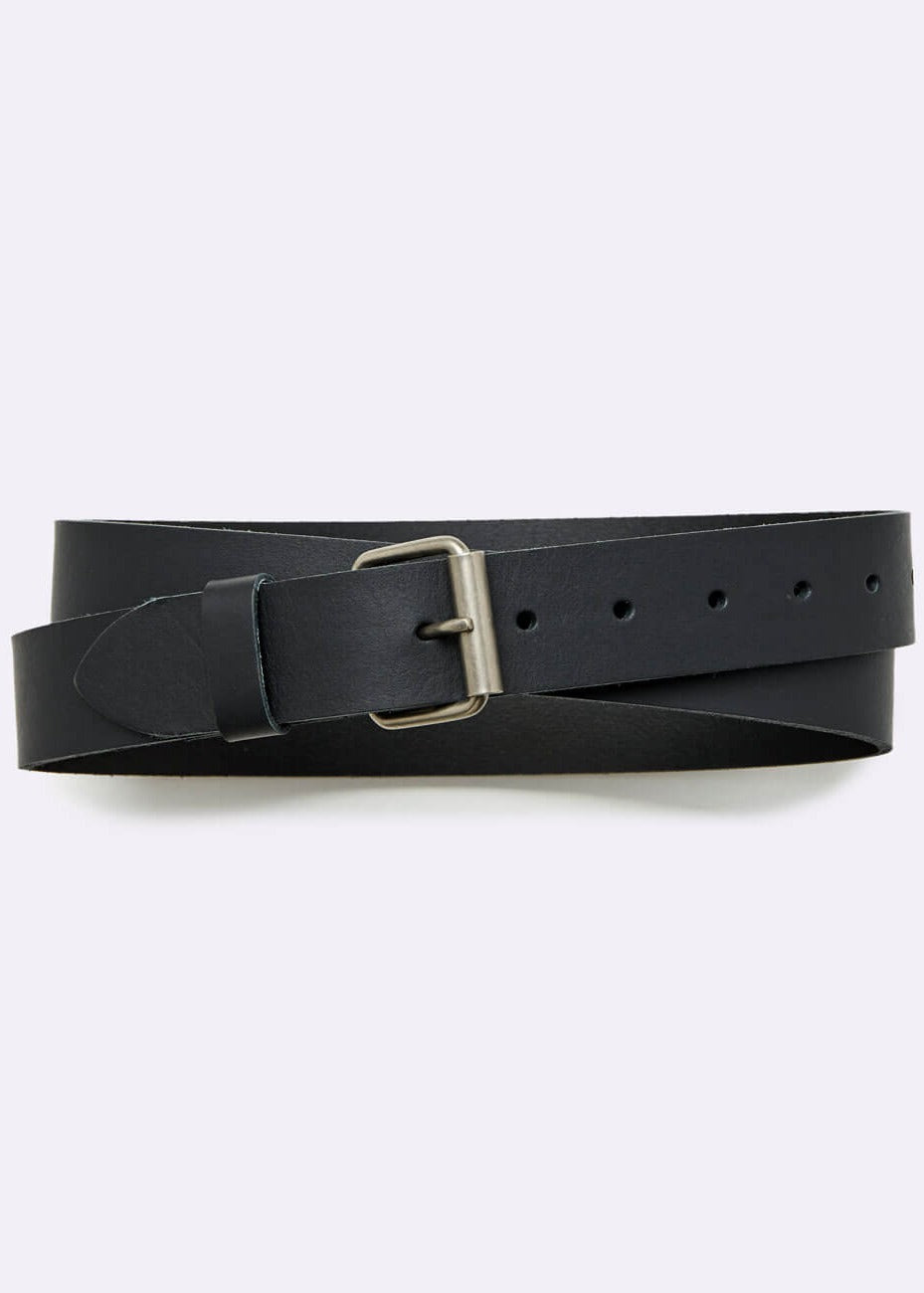 Simple Leather Belt - Black