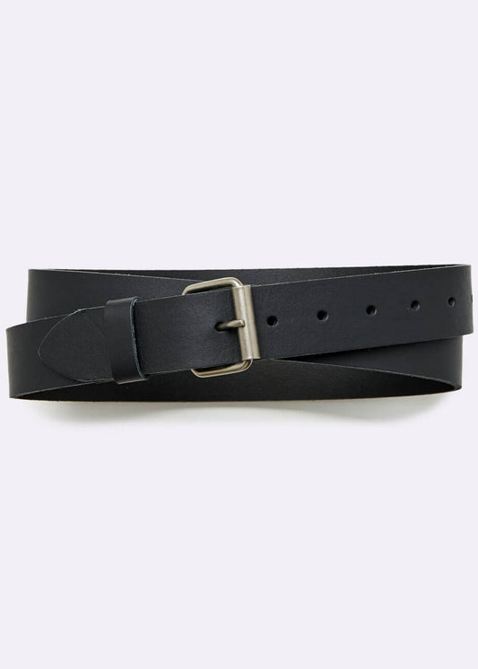 Simple Leather Belt - Black