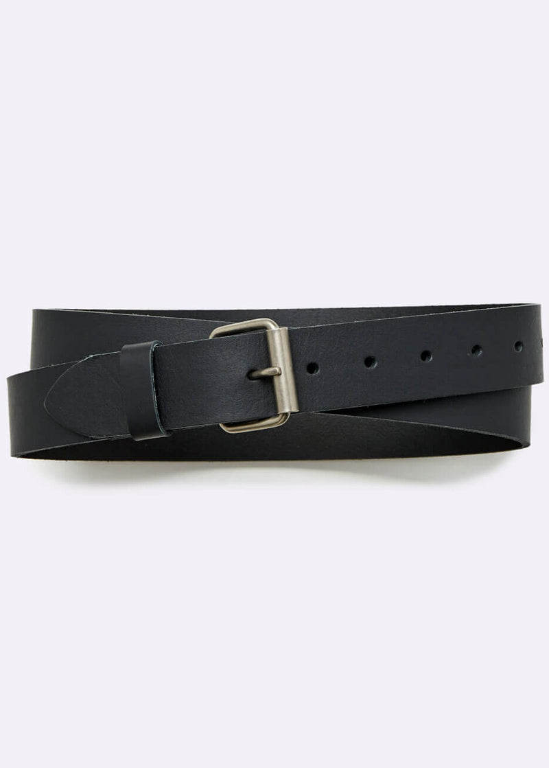 Simple Leather Belt - Black