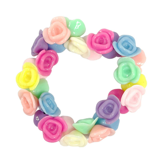 Pink Poppy - Pastel Roses Bracelet - (Pack Size: 6)