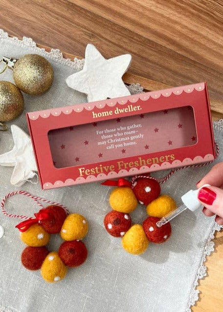 Festive Fresheners - POLKA DOTS - Reusable Scented Ornaments