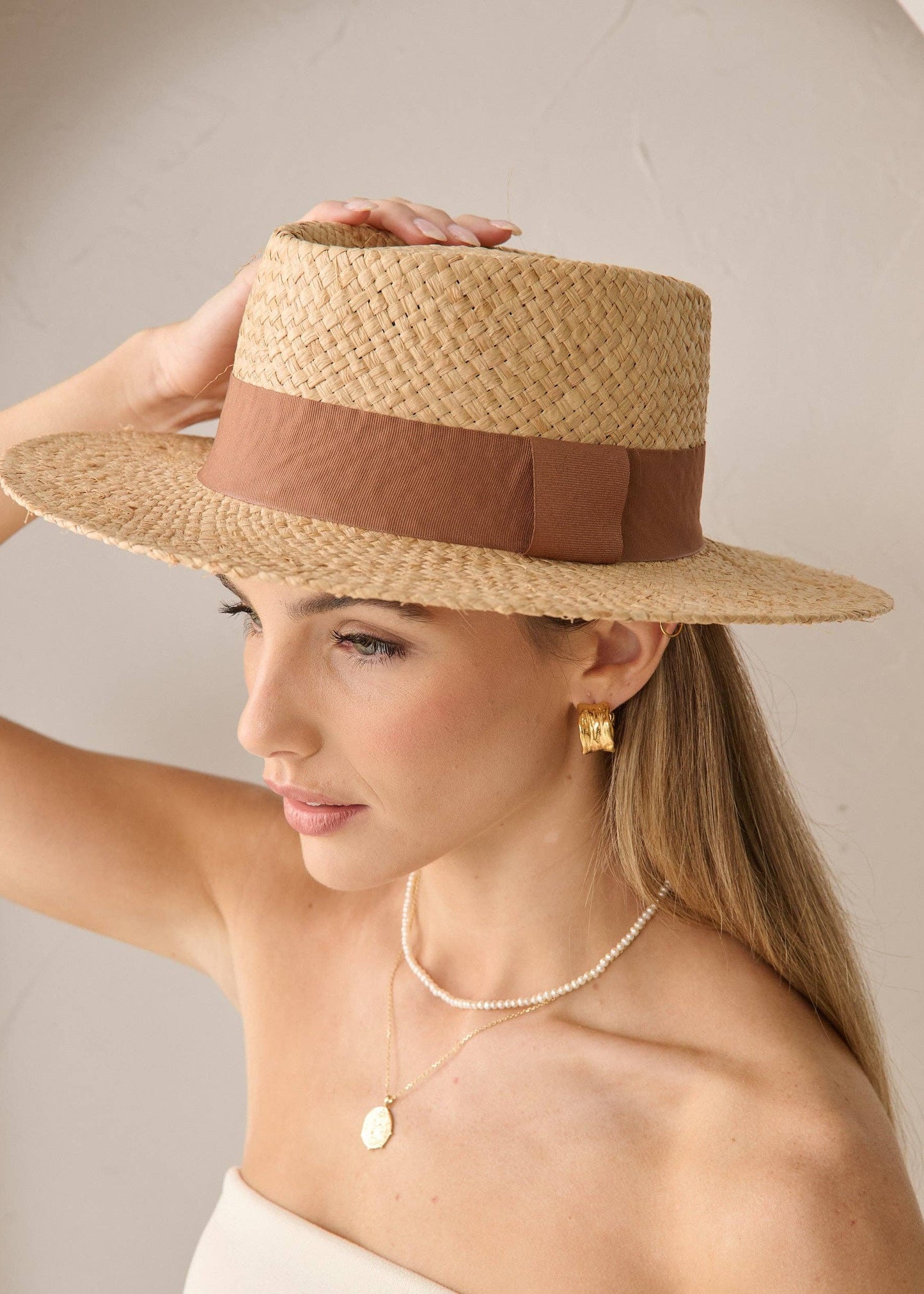 Angels Whisper Accessories - Island Ribbon Straw Boater Hat