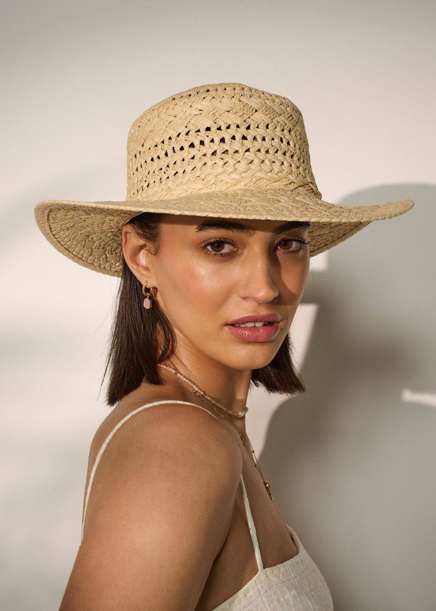 Angels Whisper Accessories - Joyce Straw Hat in Beige