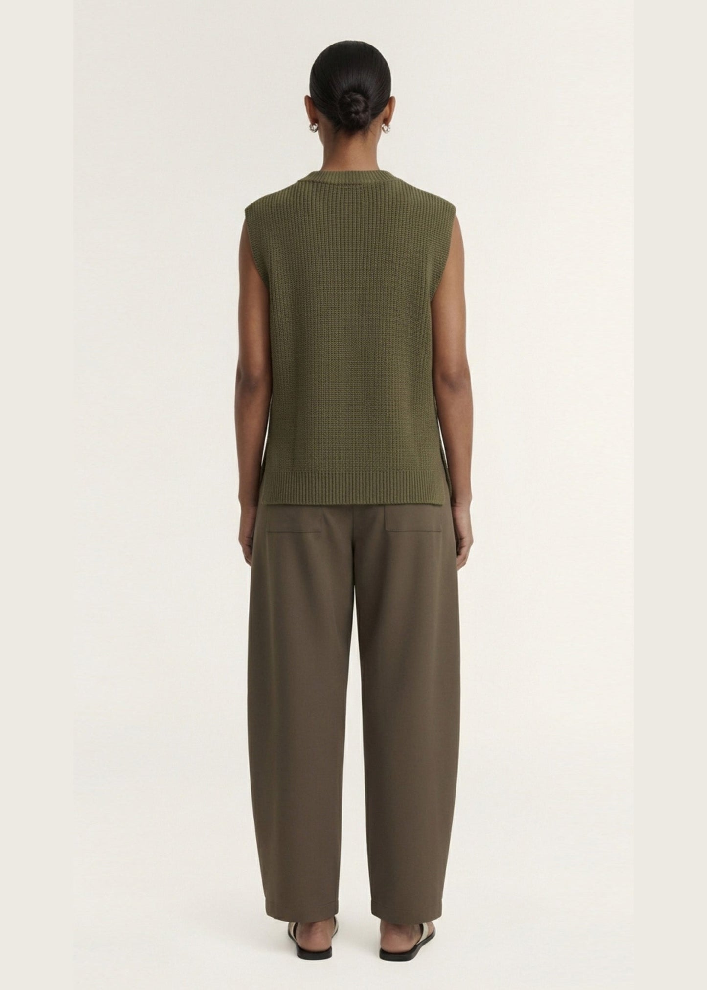Ellis Knit Tank - Khaki