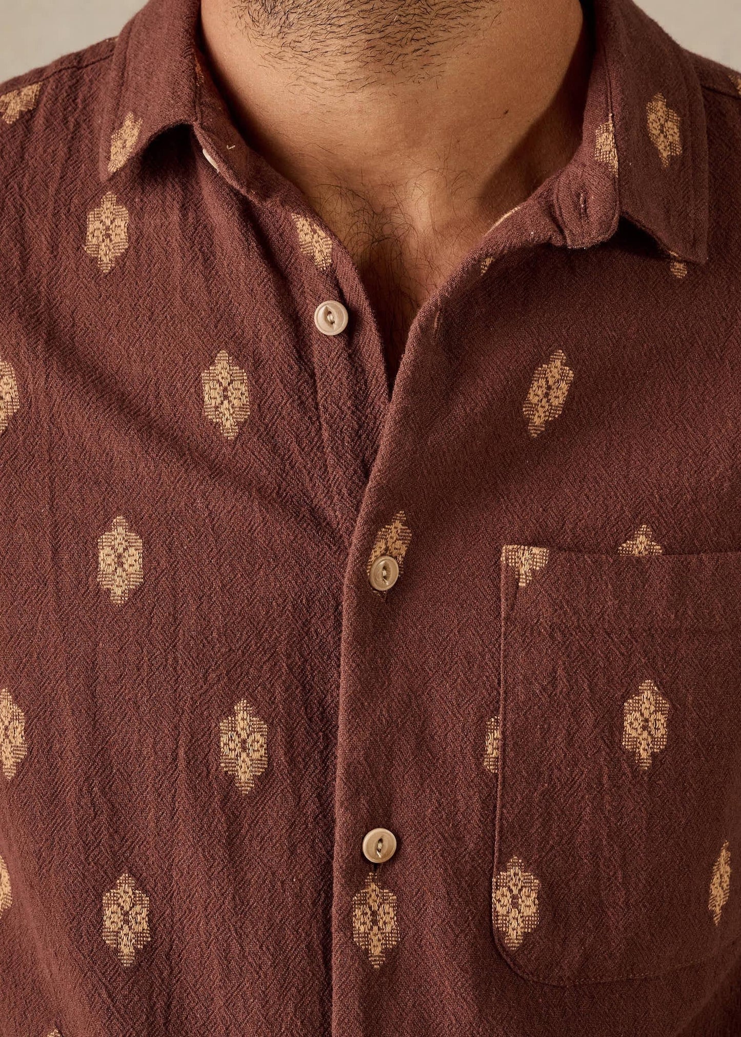 Button Up Shirt - Brown Multi