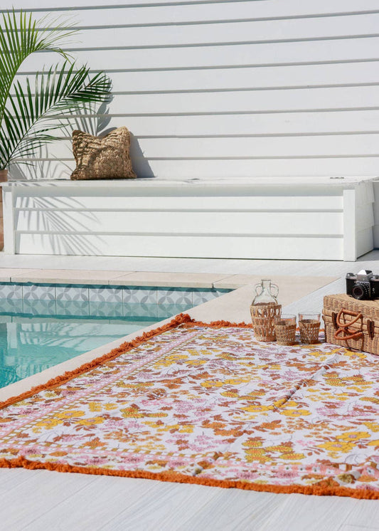 Sunni Scenes - Poppy - Picnic Beach Throw Rug - XL