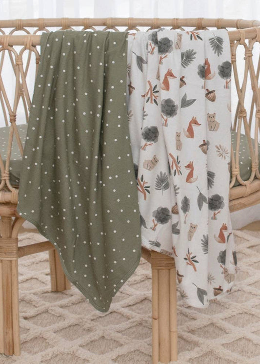 Jersey Swaddling Wraps 2 Pack - Forest Retreat