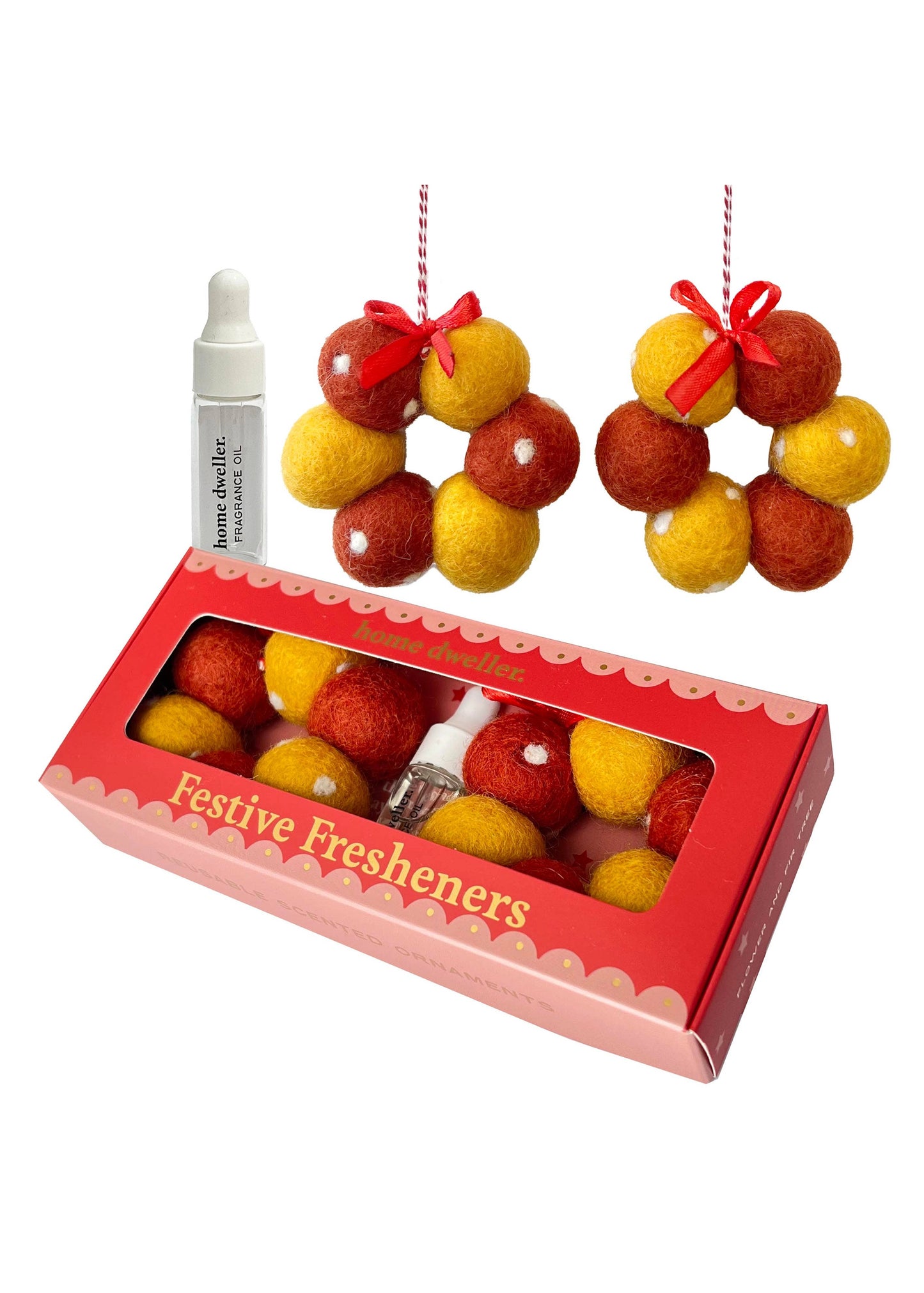 Festive Fresheners - POLKA DOTS - Reusable Scented Ornaments