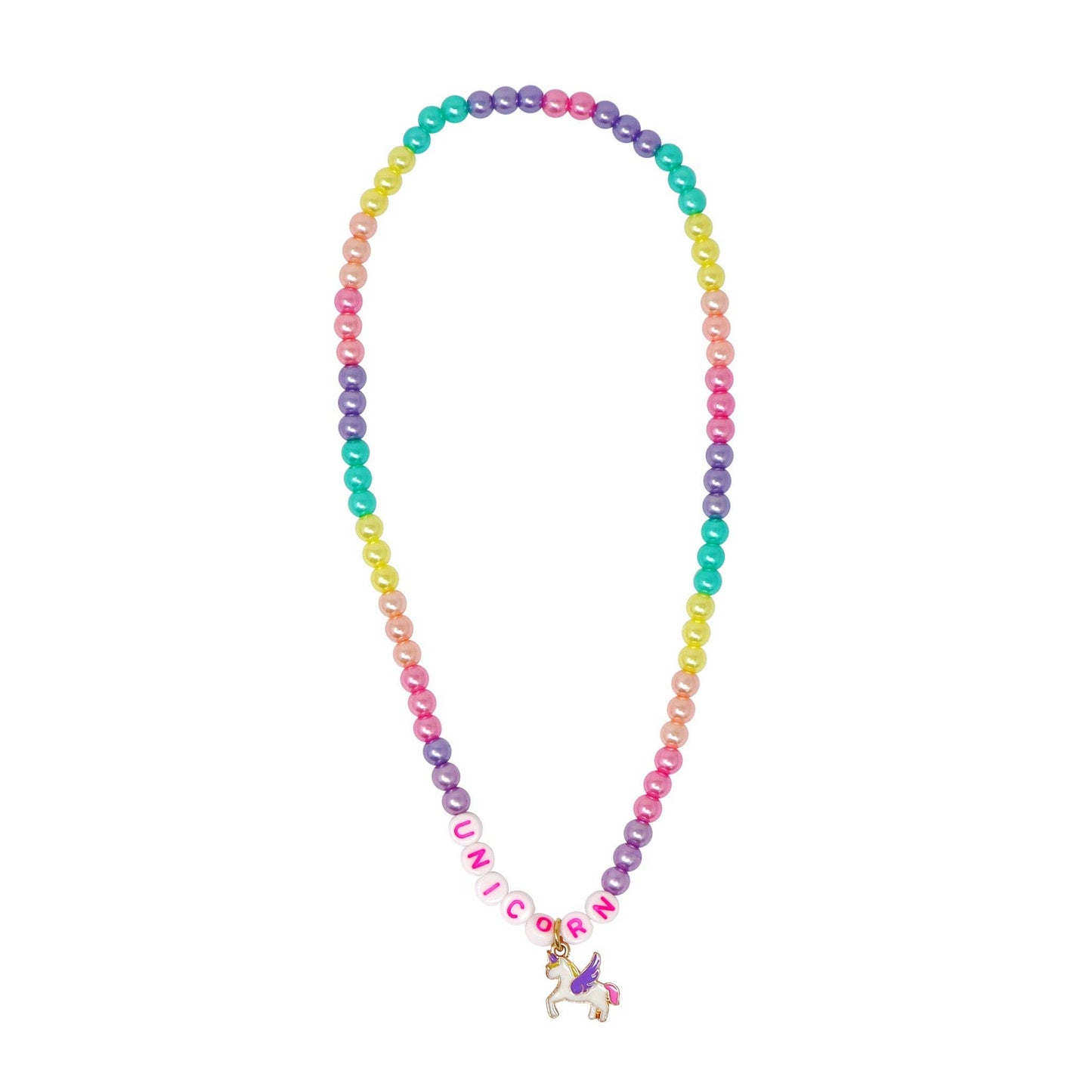 Pink Poppy - BFF Unicorn Rainbow Pearl Necklace Set - (Pack Size: 6)