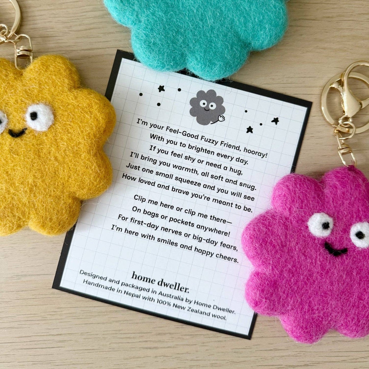 Home Dweller - Feel-Good Fuzzy Friend Bag Charm | Keyring