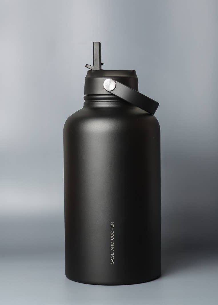 Sage & Cooper - The Sage & Cooper Insulated Drink Bottle: Black / 1 Litre