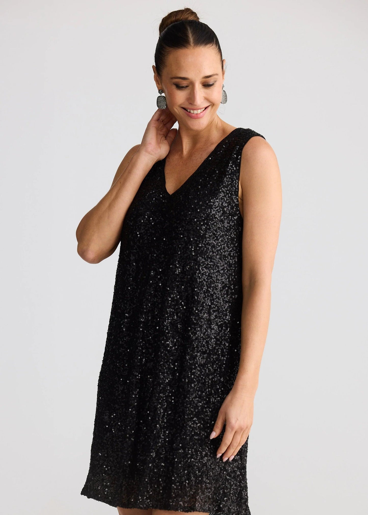 Glitz Swing Dress - Black