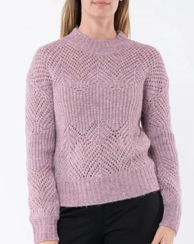 Pointelle Pullover - Liliac