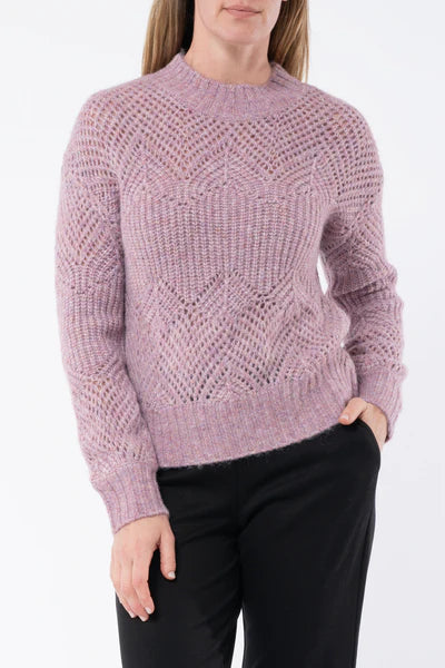 Pointelle Pullover - Liliac