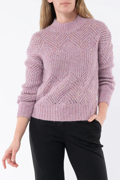 Pointelle Pullover - Liliac