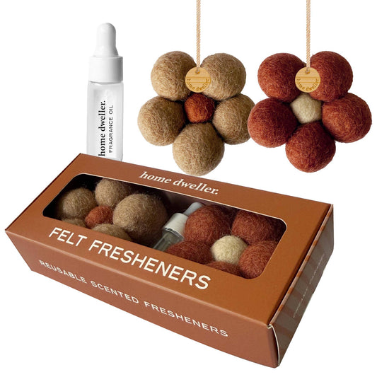 Home Dweller - Felt Flower Fresheners - Creamy Caramel