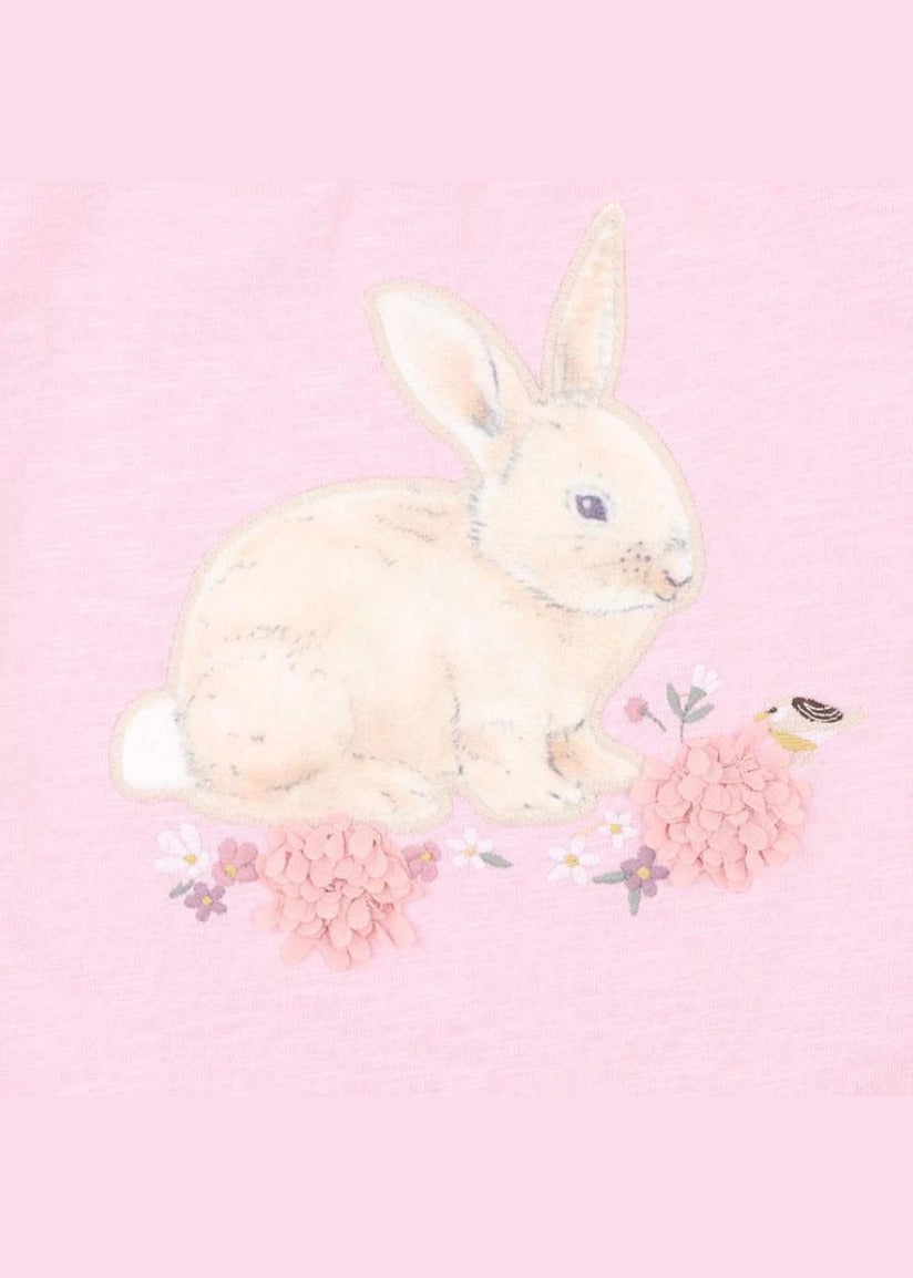 Flossy Bunny Tee Toddler - Pink