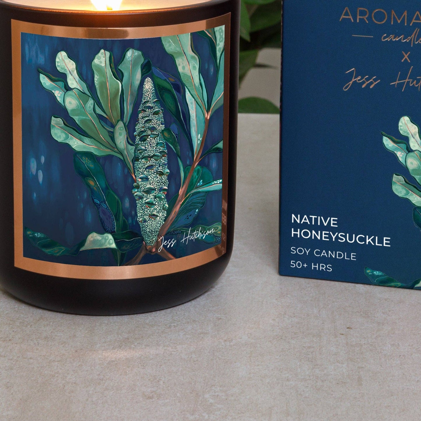 Australian artist soy candle | Native Honeysuckle | 50+hrs