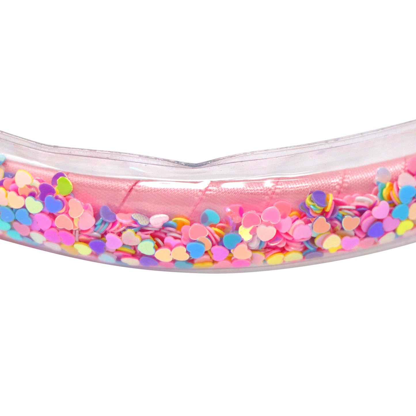 Pink Poppy - Rainbow Hearts Glitter Headband - (Pack Size: 6)