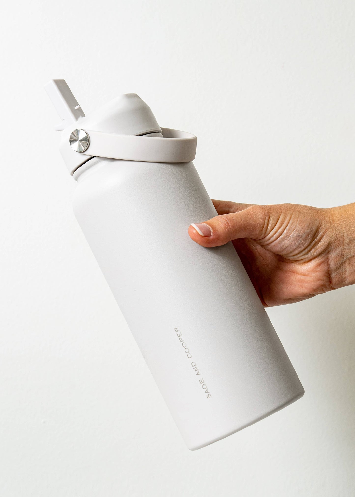 Sage & Cooper - The Sage & Cooper Insulated Drink Bottle: White / 1 Litre