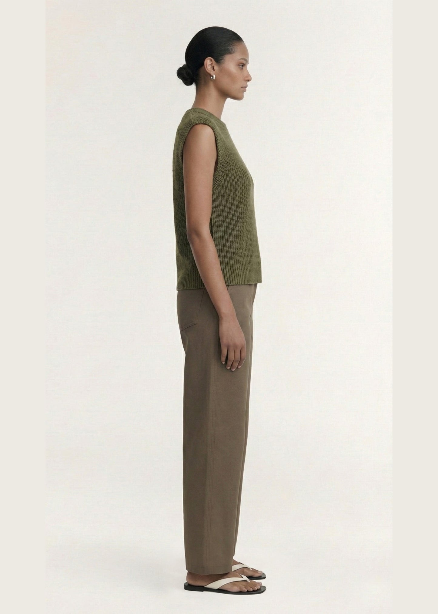 Ellis Knit Tank - Khaki
