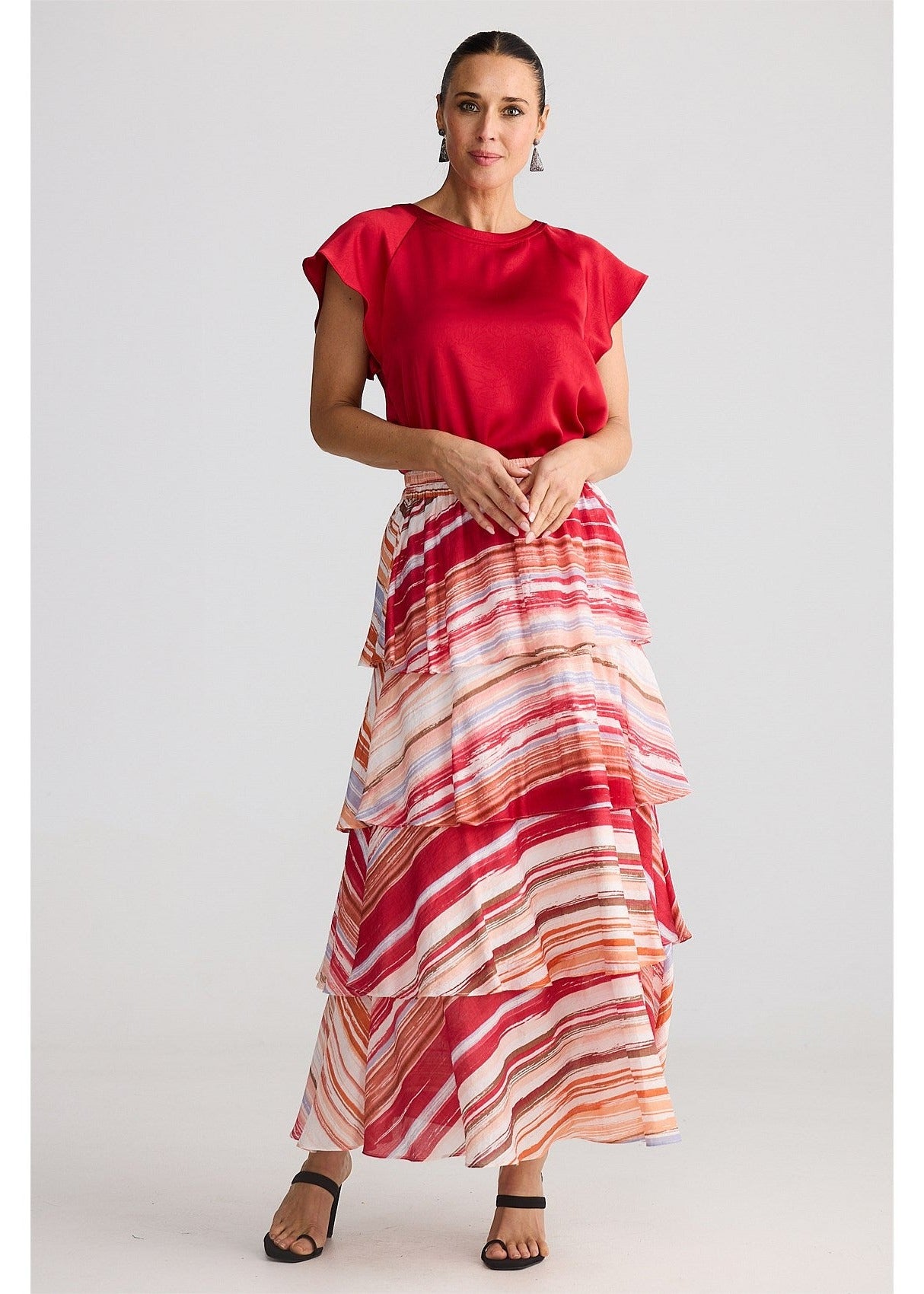 Penny Skirt - Painterly Stripe